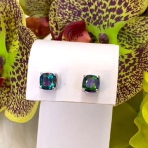 NEW! Mystic Topaz Square Gem Earrings